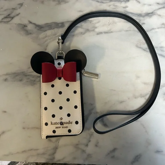 Kate Spade Polka Dot Minnie Mouse wristlet - Picture 1 of 4